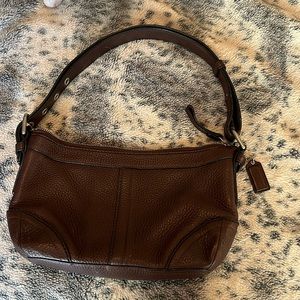 Coach Brown Leather Shoulder Purse